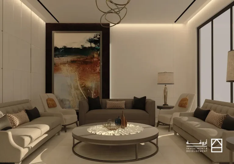 تصميم الصالة لمشروع ميدتاون السكني