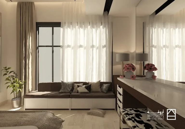 تصميم غرفة النوم لمشروع ميدتاون السكني
