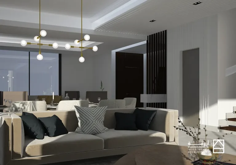 تصميم الصالة في مشروع ميدتاون السكني