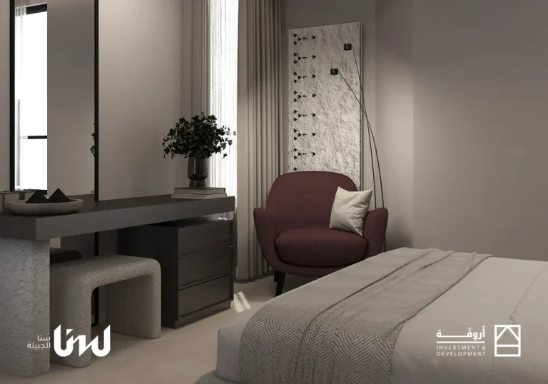 التصميم الداخلي لعرفة النوم لمشروع سنا الجبيلة